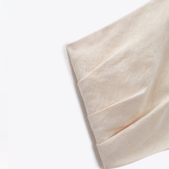 Zara Linen Blend Top Size Large - Picture 3 of 7